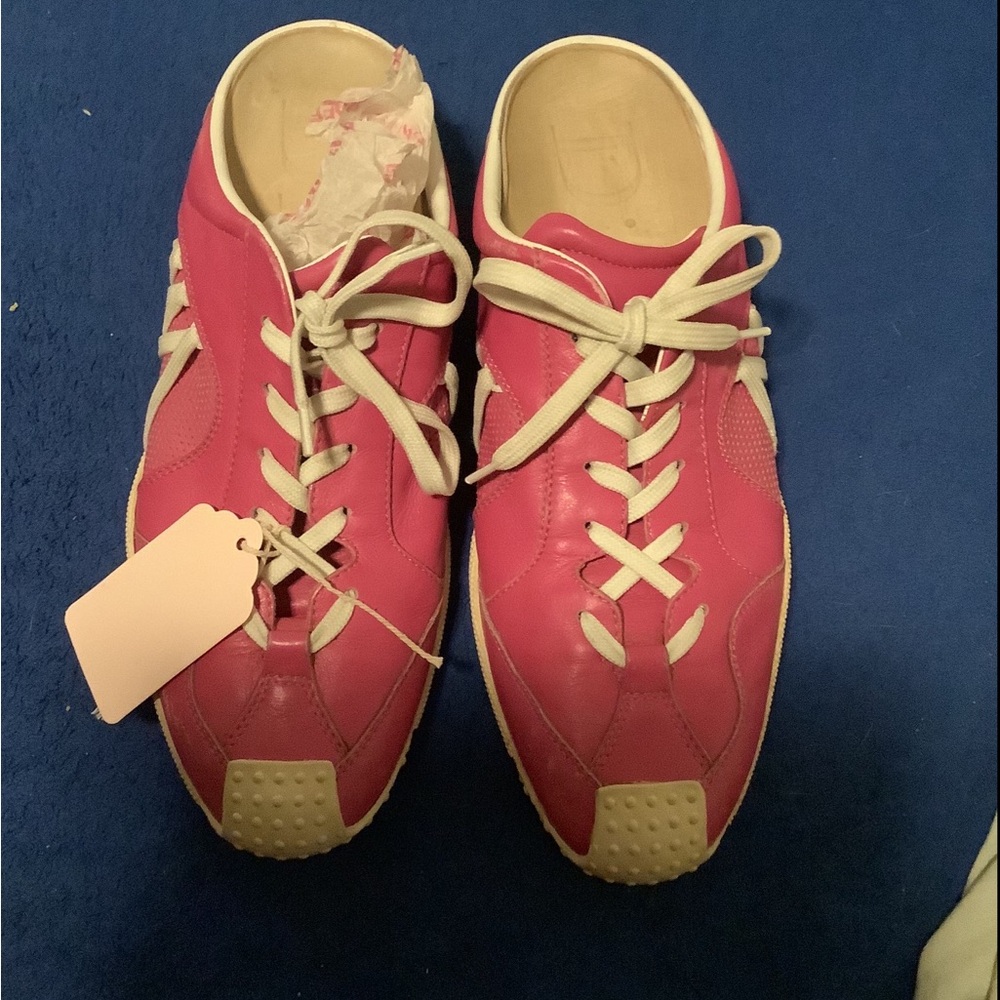RARE VINTAGE CHRISTIAN DIOR BY JOHN GALLIANO PINK TROTTER SNEAKERS
